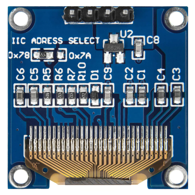0.96 Inch OLED Display Module SSD1306 I2c Interface 128x64 Pixel Resolution
