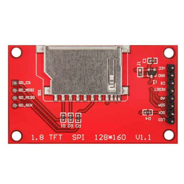 1.8 Inch TFT Display Screen Module SPI 1.77 Red PCB Board 128x160 1.8" LCD