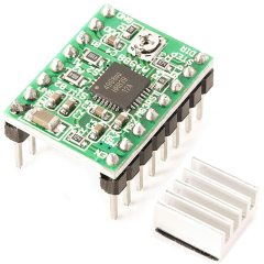 3D printer, A4988 stepper motor driver, Reprap, 2-ounce spool, soldered, green board