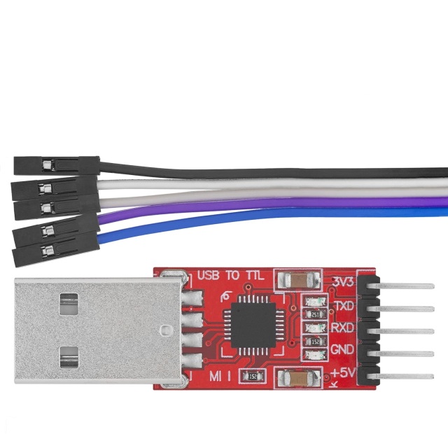 CP2102 USB to TTL Converter HW-598 for 3.3 V and 5 V with Jumper Cable Compatible with Arduino