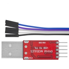 CP2102 USB to TTL Converter HW-598 for 3.3 V and 5 V with Jumper Cable Compatible with Arduino