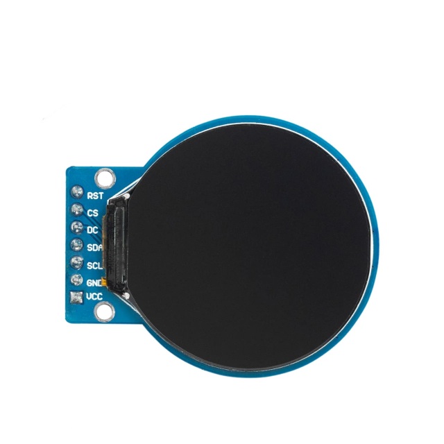 1.28 inch HD IPS Color TFT LCD Display Module 1.28" RGB LED Round Screen 240*240 GC9A01 Drive SPI Interface Adapter PCB Board