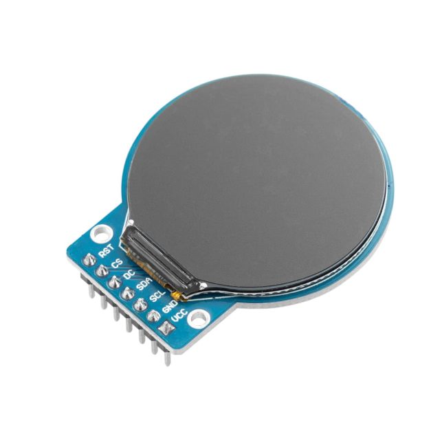 1.28 inch HD IPS Color TFT LCD Display Module 1.28" RGB LED Round Screen 240*240 GC9A01 Drive SPI Interface Adapter PCB Board