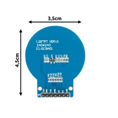 1.28 inch HD IPS Color TFT LCD Display Module 1.28" RGB LED Round Screen 240*240 GC9A01 Drive SPI Interface Adapter PCB Board