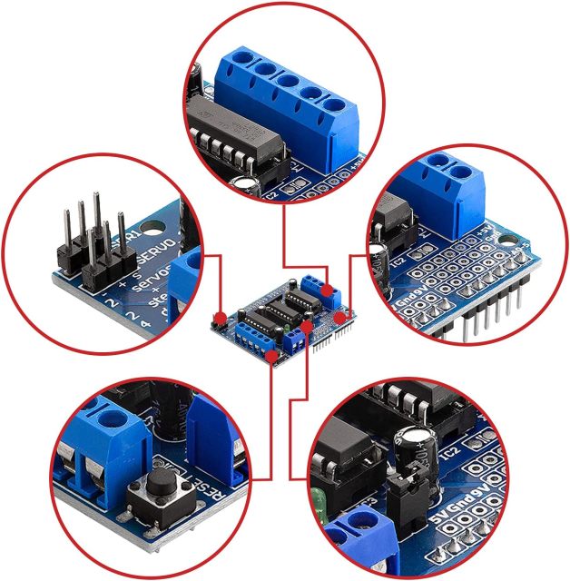 L293D Motor Driver Shield, 4-Kanal Motortreiber Shield, Schrittmotortreiber