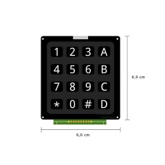 Single-chip microcomputer keyboard, matrix keyboard, 4*4 keyboard, keyboard module