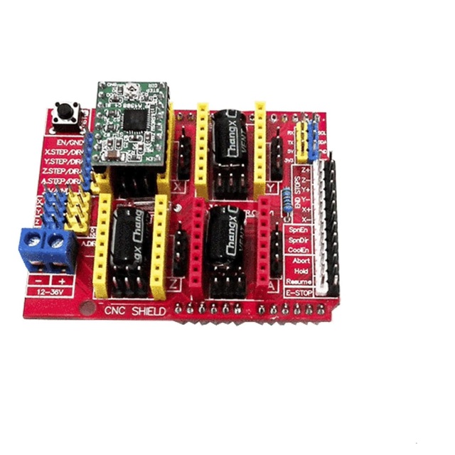 CNC Shield V3 Bundle mit 4 Stück A4988 Schrittmotor Treiber Stepper mit Kühlkörper, 3D Drucker kompatibel mit