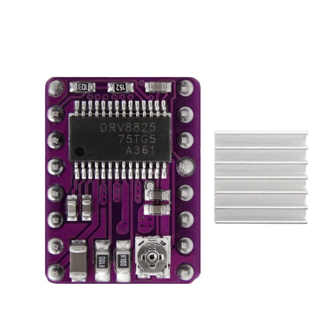 Wholesale DRV8825 stepper motor driver module, with heat sink, suitable for 3D printers and CNC engraving machines