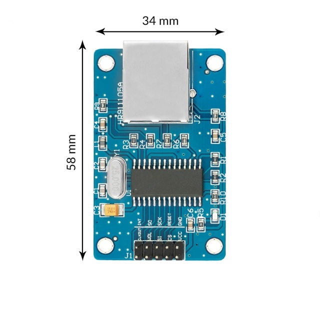 ENC28J60 SPI Ethernet module, compatible with Arduino/STM32/AVR