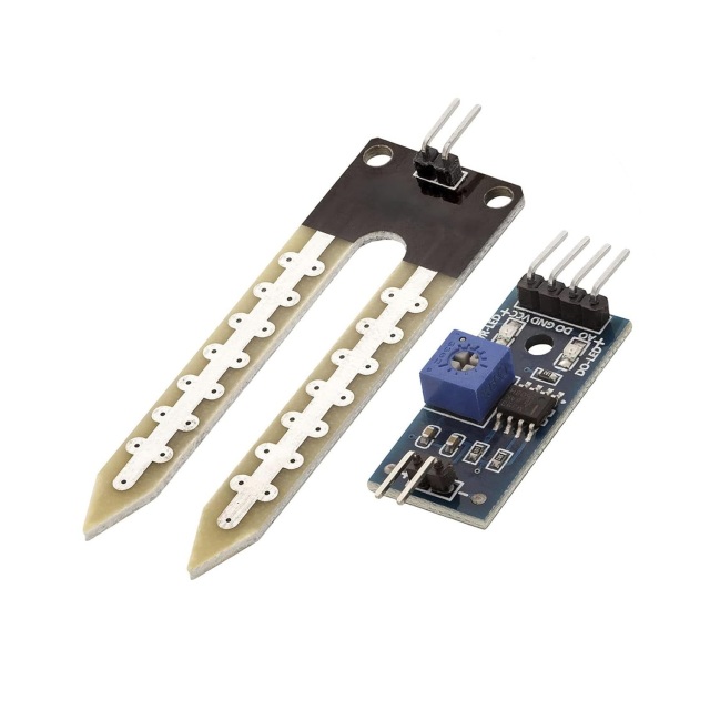 Soil Moisture Sensor Module – Analog & Digital Output, Adjustable Sensitivity Probe for Arduino Smart Irrigation & Plant Monitoring Systems