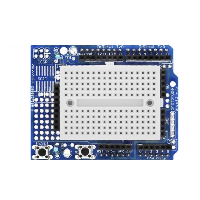 Wholesale-Prototype Expansion Board with Mini Breadboard for R3 Layout Microcontrollers