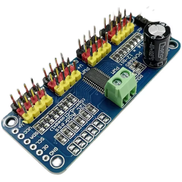 PCA9685 16-Channel PWM Servo Driver Board | IIC Interface Robot Controller Module | for Arduino/Raspberry Pi/STM32 | Industrial Grade Wholesale