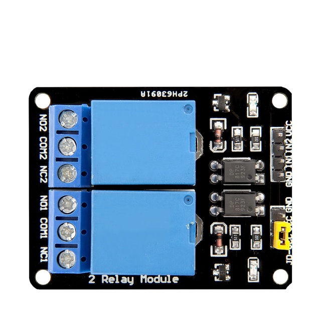 2-Channel Optocoupler Isolation Relay Module (DC5V) PLC Industrial Control Board with NO/NC Dual-Channel Switch - Bulk Supply