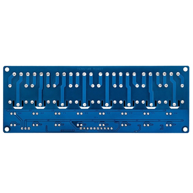8-Channel Optocoupler Relay Module - DC5V PLC Control Board with Indicator Light