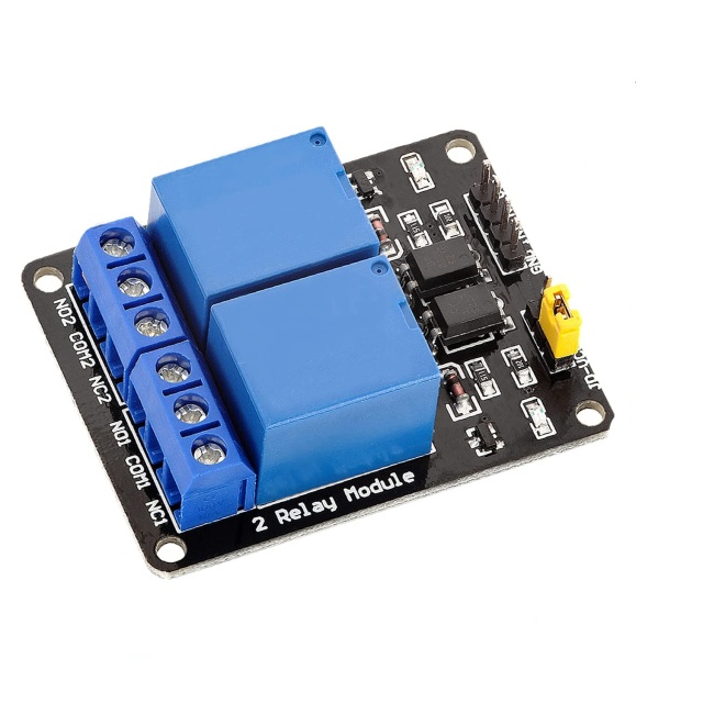 2-Channel Optocoupler Isolation Relay Module (DC5V) PLC Industrial Control Board with NO/NC Dual-Channel Switch - Bulk Supply