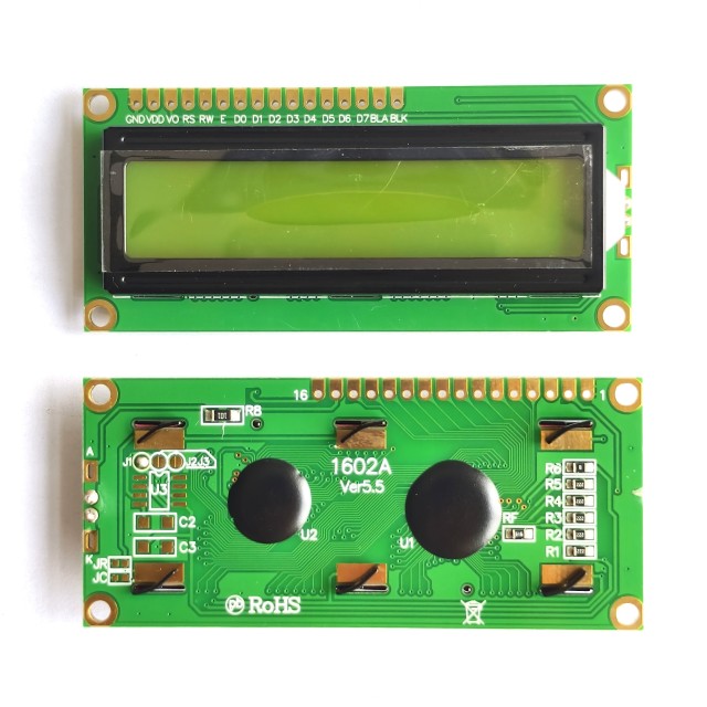 LCD1602 Yellow-Green Screen LCD Module Character Display 5V with Backlight Wholesale Supplier