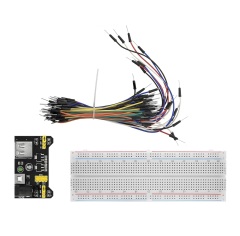 Wholesale  MB102 breadboard, black power module, 830-hole large breadboard, 65 sets of colorful jumper wires breadline set
