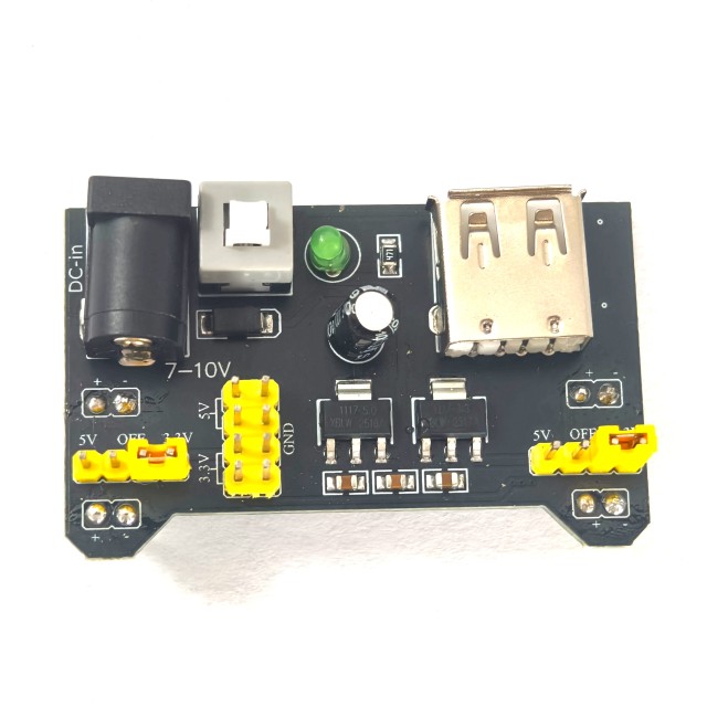 MB-102 Breadboard Power Module - Specialized Power Module for Breadboards - Compatible with 5V and 3.3V