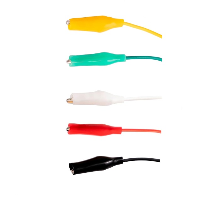 Wholesale 10PCS Premium Alligator Clips Electrical, 5 Colors Test Leads with Testing Probes, Crocodile Jumper Wires for Circuit Connection & Electronic Experiments
