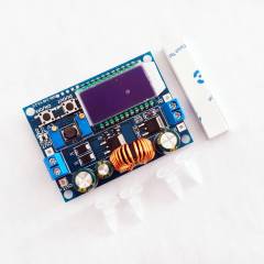 LCD Digital Display DC-DC Buck Boost Converter 0.5-30V 4A 50W Adjustable CV CC Power Supply Module With Heat Sink