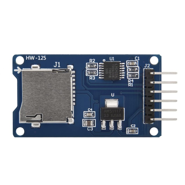 TF Card / Micro SD Read-Write Module SPI Interface Storage Expansion Board with Level Shifter, 4.5-5V Power Supply, Microcontroller Data Logging, DIY