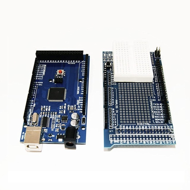 MEGA2560 R3 Microcontroller Development Board Kit with Integrated Breadboard Expansion Shield ATMEGA2560 Programming Mainboard For DIY Robot 3D Printer Electronic Learning