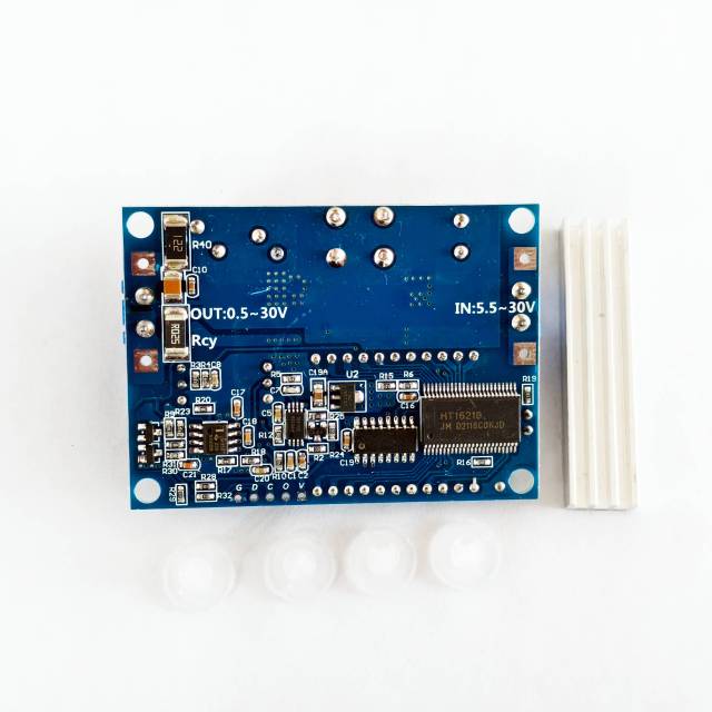 LCD Digital Display DC-DC Buck Boost Converter 0.5-30V 4A 50W Adjustable CV CC Power Supply Module With Heat Sink