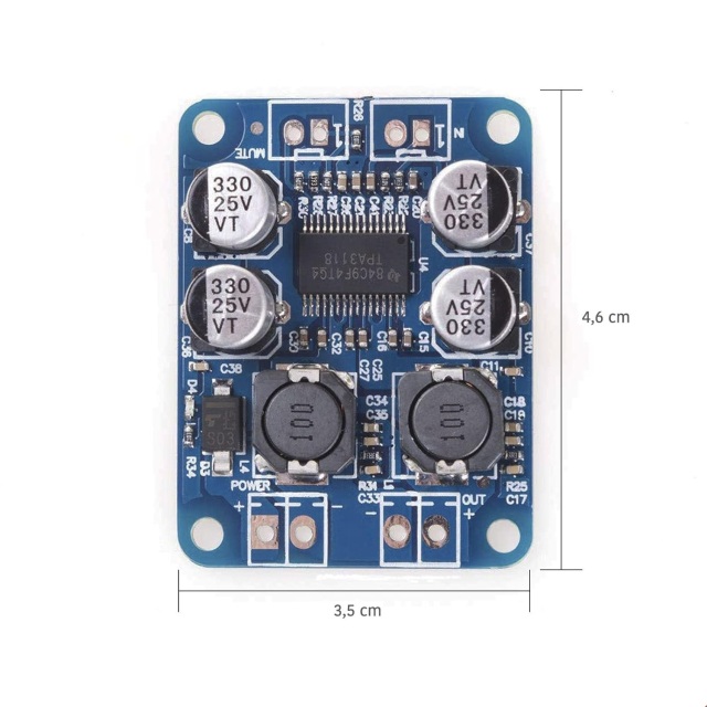60W Single Channel Class D Amplifier Board TPA3118 Mono Power Amp Module With Mute Control For Subwoofer Home Audio Project
