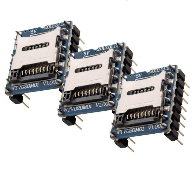 WTV020SD Voice Playback Module TF Card Storage WAV AD4 Format Serial/Button Control