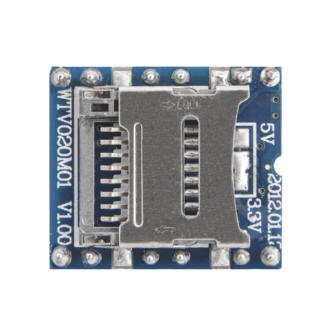 WTV020SD Voice Playback Module TF Card Storage WAV AD4 Format Serial/Button Control