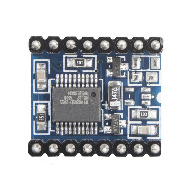 WTV020SD Voice Playback Module TF Card Storage WAV AD4 Format Serial/Button Control