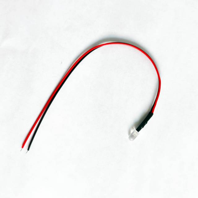 5mm 12V Pre-wired LED Light Indicator Lamp, Red Black Wire Pre-soldered Diode Light