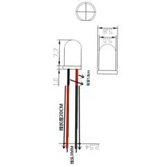 5mm 12V Pre-wired LED Light Indicator Lamp, Red Black Wire Pre-soldered Diode Light