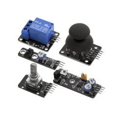 35 In 1 Multi-Function Sensor Module Kit, Universal Microcontroller Electronic Training Detector Sensors, Maker DIY Experiment Compartment Storage Case