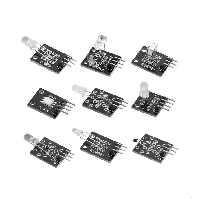 35 In 1 Multi-Function Sensor Module Kit, Universal Microcontroller Electronic Training Detector Sensors, Maker DIY Experiment Compartment Storage Case