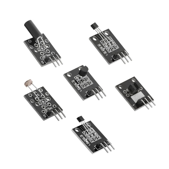 35 In 1 Multi-Function Sensor Module Kit, Universal Microcontroller Electronic Training Detector Sensors, Maker DIY Experiment Compartment Storage Case