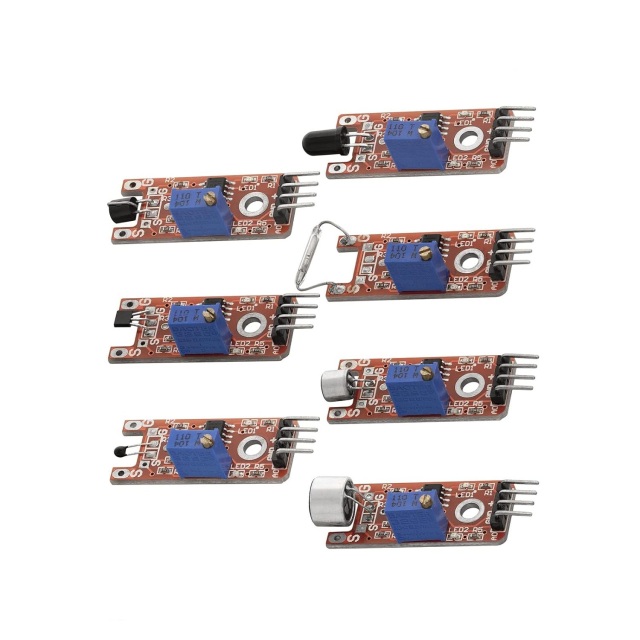 35 In 1 Multi-Function Sensor Module Kit, Universal Microcontroller Electronic Training Detector Sensors, Maker DIY Experiment Compartment Storage Case
