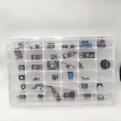 35 In 1 Multi-Function Sensor Module Kit, Universal Microcontroller Electronic Training Detector Sensors, Maker DIY Experiment Compartment Storage Case