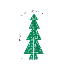 Colorful LED Waterfall Light Christmas Tree DIY Electronic Kit - DIY soldering, lighting up the festive atmosphere