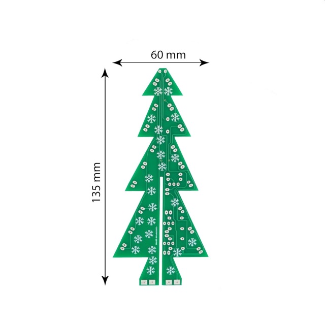 Colorful LED Waterfall Light Christmas Tree DIY Electronic Kit - DIY soldering, lighting up the festive atmosphere