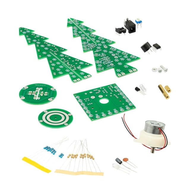 Colorful LED Waterfall Light Christmas Tree DIY Electronic Kit - DIY soldering, lighting up the festive atmosphere
