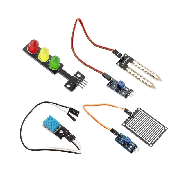 16 in 1 General Sensor Module Assortment Kit, Beginner Maker Electronic Sensor Pack, Microcontroller Training Experiment Storage Box