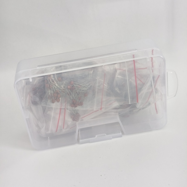 1000-Piece Ceramic Capacitor Kit – 50 Values (1pF–100nF), 20pcs Each, with Labeled Storage Box