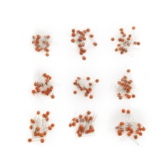 1000-Piece Ceramic Capacitor Kit – 50 Values (1pF–100nF), 20pcs Each, with Labeled Storage Box