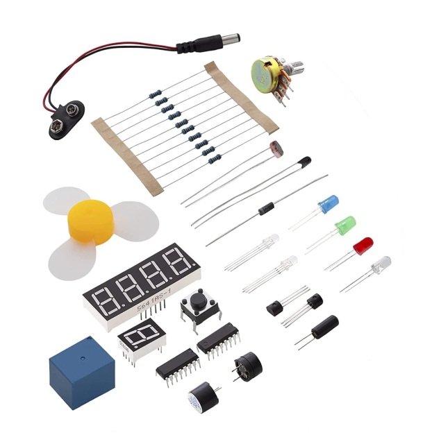 Universal MCU Starter Learning Kit Full Set Electronic Experiment Components with Breadboard LED Sensor Modules Storage Box