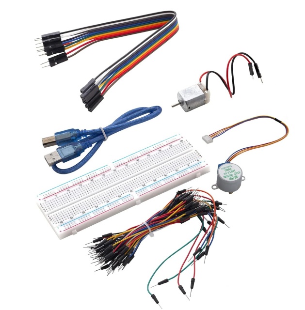 Universal MCU Starter Learning Kit Full Set Electronic Experiment Components with Breadboard LED Sensor Modules Storage Box