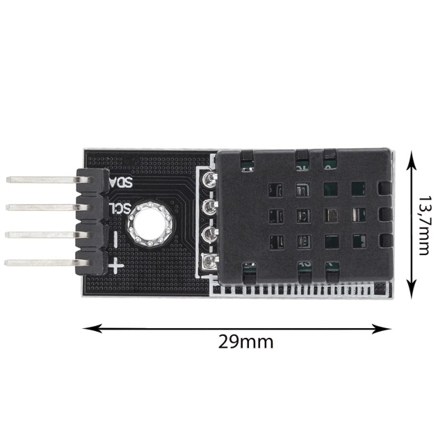 DHT20 I2C Digital Temperature Humidity Sensor Module ±3%RH Humidity ±0.5℃ Temp Accuracy 2.5V-5.5V IIC Digital Output Detector Board for Arduino Raspberry Pi Smart Greenhouse Monitoring DIY