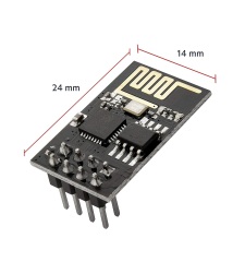 Mini ESP-01S 32-bit ESP8266EX Microcontroller Module, 8 Pin Programmable Circuit Board Multi Communication Interfaces, 80/160MHz Adjustable Clock Frequency for STEM DIY Electronic Sensor Embedded Projects