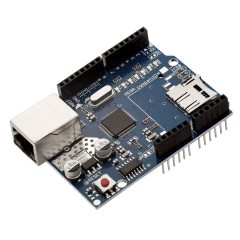 W5100 Ethernet Network Shield with SD Card Slot – Compatible for UNO R3 & MEGA 2560 Development Boards
