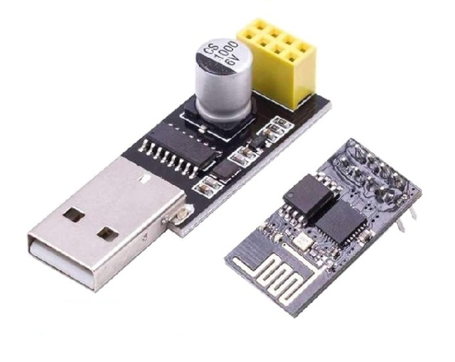 USB to ESP8266 Serial Adapter – CH340G Based Programmer & Debugger for ESP-01/01S Modules, Plug-and-Play for IoT Development